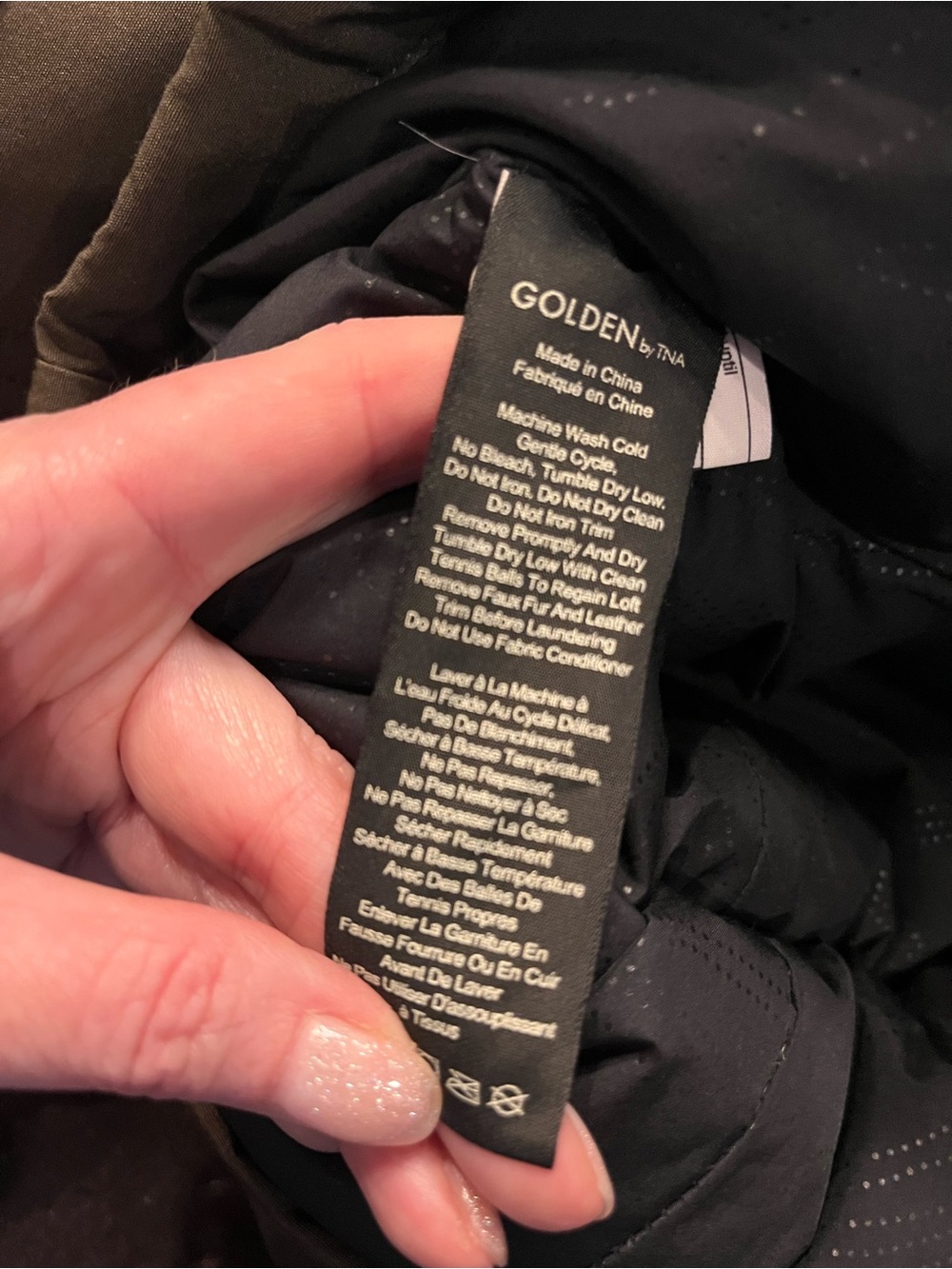 ARITZIA TNA Golden Bancroft Parka Down Coat Olive Medium - Picture 8 of 10